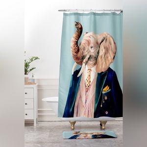 Gentlemanly Elephant Shower Curtain